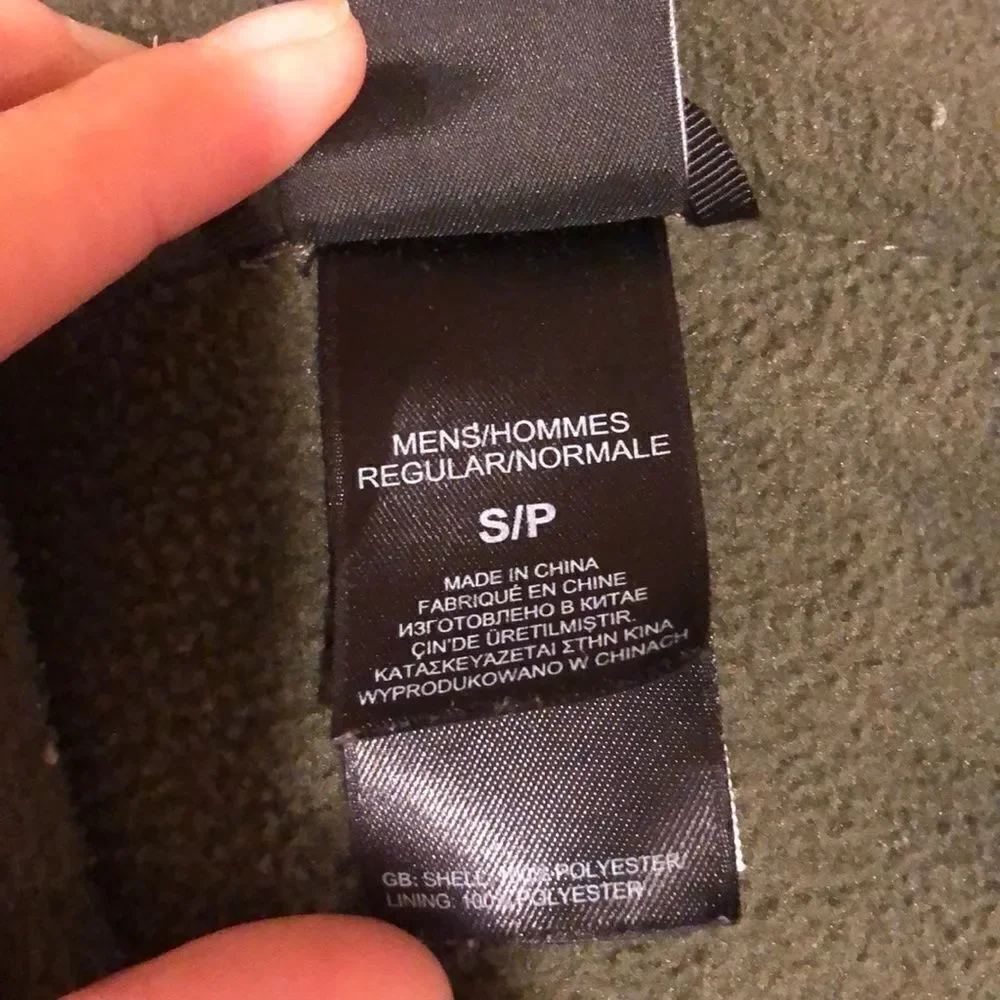 NORTH face army green polar fleece